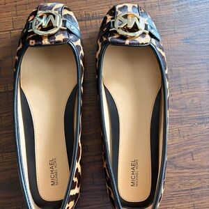 MICHAEL Michael Kors Calf Hair and Leather Leopard Print Women's Flats